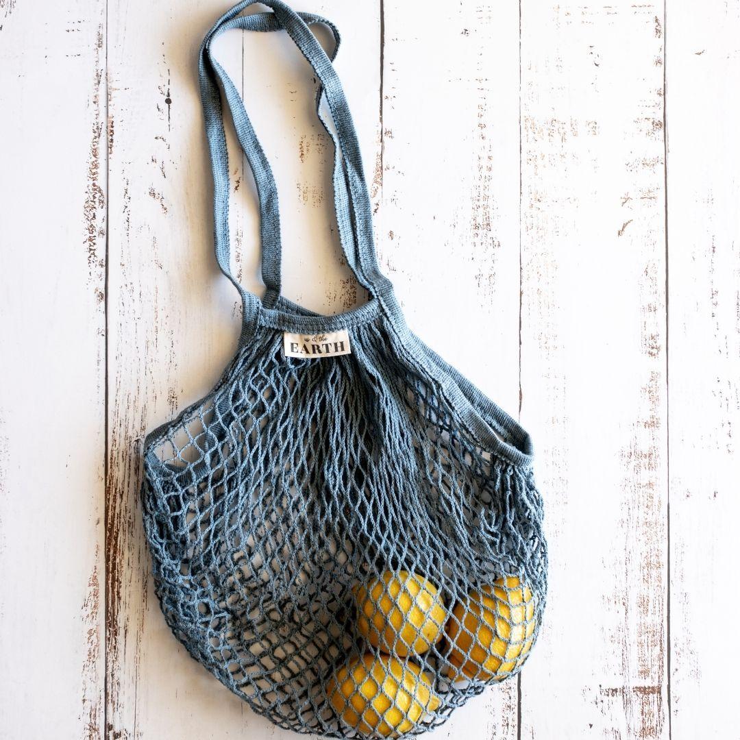 REUSABLE COTTON SHOPPING BAG [TEAL]
