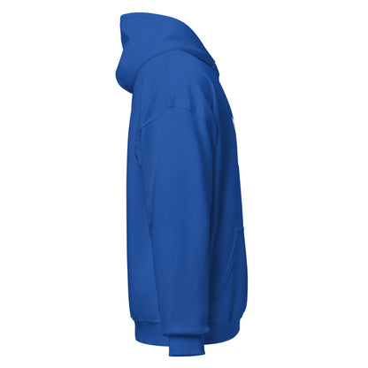 Blue hoodie on a white background
